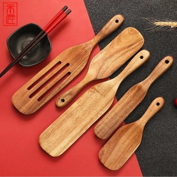 Cooking Shovel 5-piece Pizza Dim Sum Salad Mixing Shovel Wooden Shovel Spoon Set Wooden Utensils Kitchen Tableware Tools