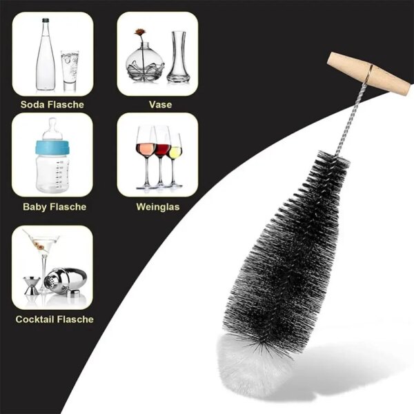 Cup Brush Milk Bottle Brush Scrubber Glass Cleaner Kitchen Cleaning Tool Handle Drink Wineglass Bottle Glass Cup Cleaning Brush