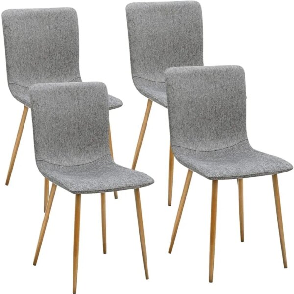 Dining Chairs Set of 4 With Fabric Cushion and Sturdy Oak Legs for Kitchen Living Waiting Room Furniture Home Freight free