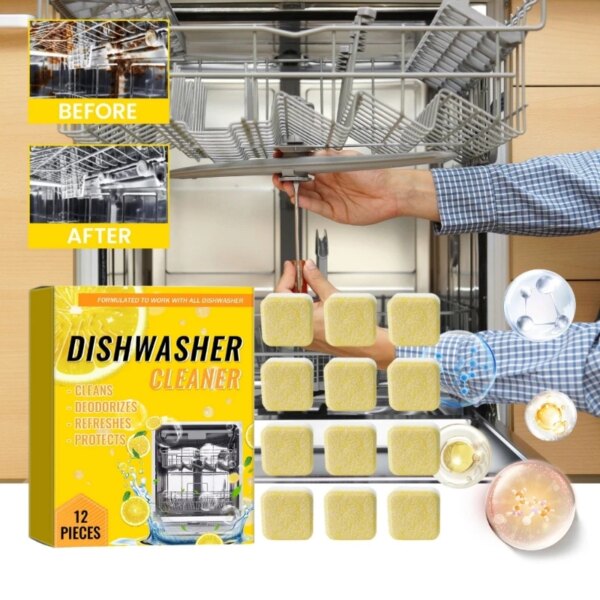 Dishwasher Cleaning Foaming Tablets Special Dishwashing Block Dining & Kitchenwares Washing Block Removal