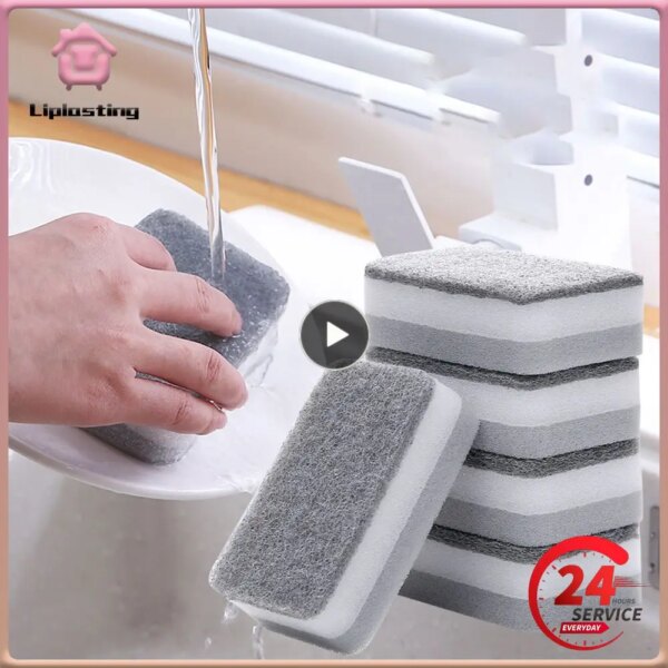 Dishwashing Cloth Gentle Cleansing Double Sided Does Not Stick To Oil Household Use Dishwashing Utensil Double-sided Sponge Wipe