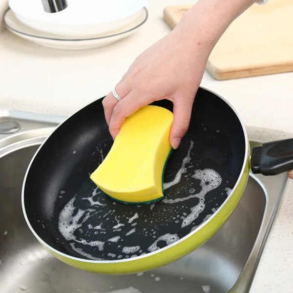 Dishwashing Sponge Kitchen Nano Emery Magic Clean Rub Pot Rust Focal Stains Sponge Removing Kit Cleaning Brush