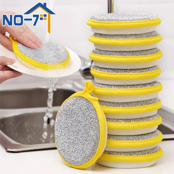 Dishwashing Sponge Reusable Washable Sponges Double Side Magic Sponge To Wash Dishes Useful Things for Kitchen Clean Tools