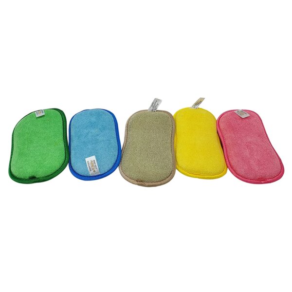 Five sets of household double-sided dishwashing sponges, kitchen cloths, magic wipes, oil stains, dishwashing brushes