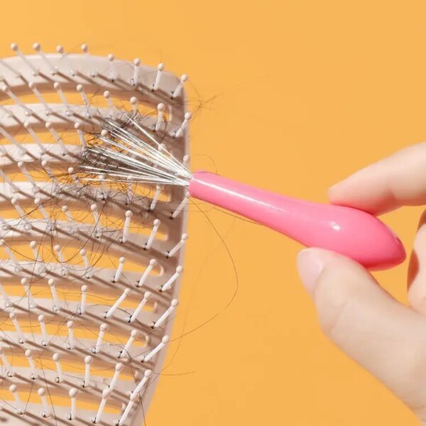 Household Supplies Comb Hair Brush Cleaner Plastic Handle Cleaning Brush Remover Cleaning Products Embedded Beauty Tools