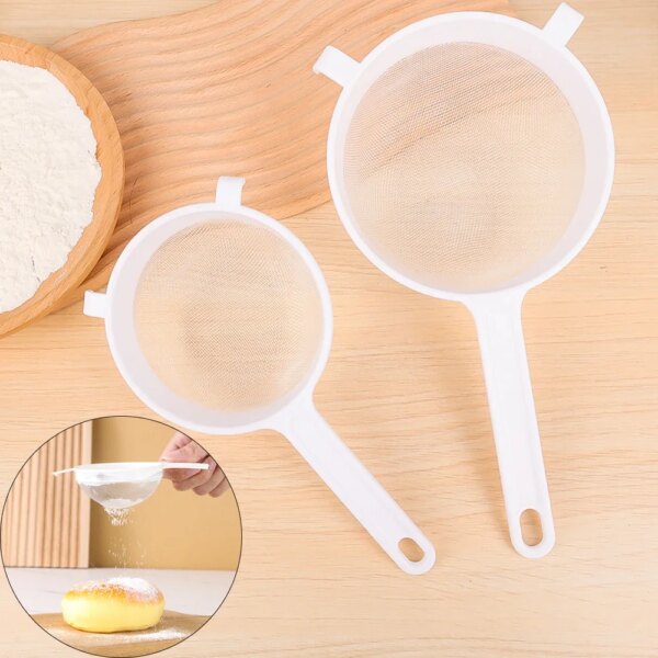 Kitchen Filter Screen Handheld Plastic Flour Soybean Milk Filter Reusable Fruit Milk Dreg Screening Strainer Kitchen Accessories