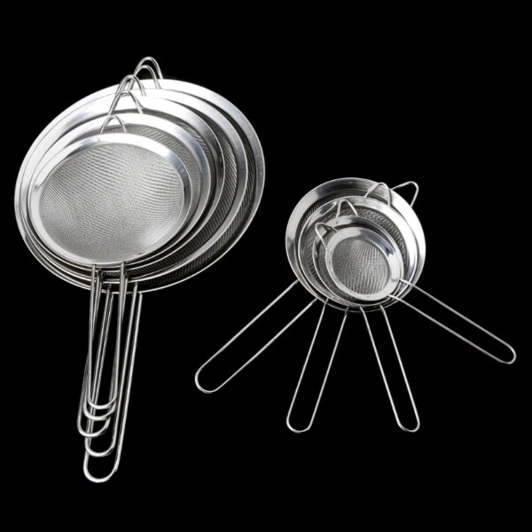 Kitchen Stainless Steel Flour Tea Strainer Mesh Colander Sieve Filter Sifter