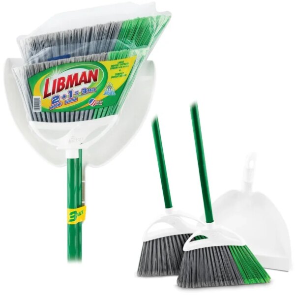 Libman Precision Angle Broom and Dust Pan Value Pack