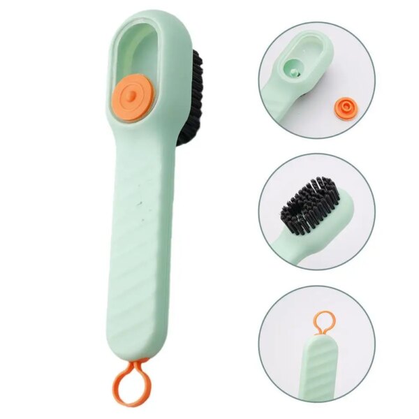 Long Handled Shoe Brush Multifunctional Soft Bristle Brush Color Contrast Household Cleaning Brush Cleaning Tool