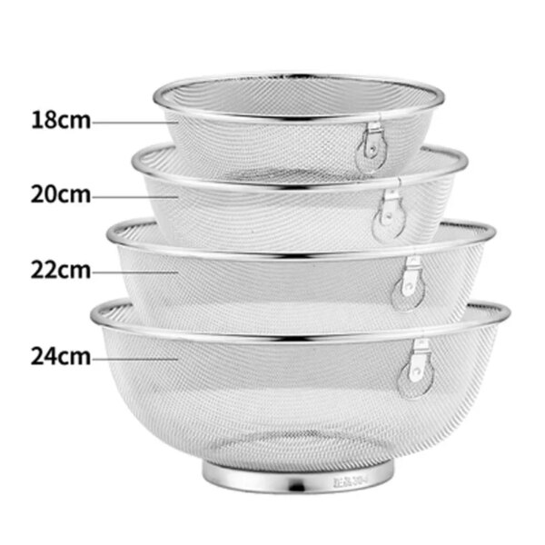 Mesh Kitchen Strainer Fine Mesh Colander Fruit Sink Colander Stainer Rice Washing Frying Basket Food Drain Basket Cooking Tools