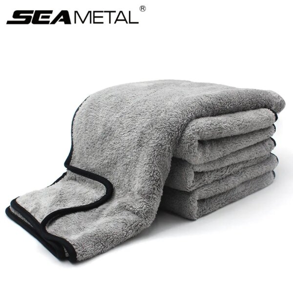 Microfiber Towel Car Wash Cloth Auto Cleaning Door Window Care Thick Strong Water Absorption For Car Home Automobile Accessories