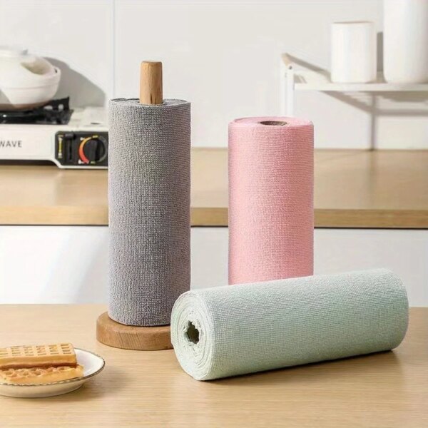 Microfiber hand-tearable rags, household lazy roll towels, disposable kitchen cleaning cloths, kitchen accessories