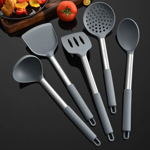 Nonstick Kitchen Tool Cookware Gadgets Strainer Spoon Tableware Soup Ladle Spatula Fried Shovel Turners