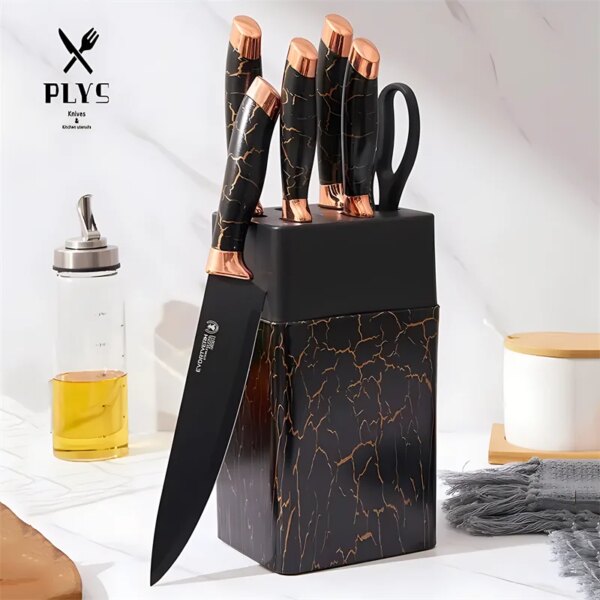 PLYS 7PCS/Set Kitchen Knife ,Stainless Steel 7.5 inch Professional Chef's Knife,Kitchen Cooking Slicing Knife