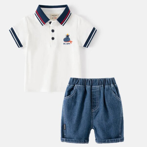 Polo Shirt and Shorts Set Boys Clothes Summer Cotton Sets for Boy Kids 0 to 1 2 3 4 5 6 7 Years Toddler Baby Children's Clothing