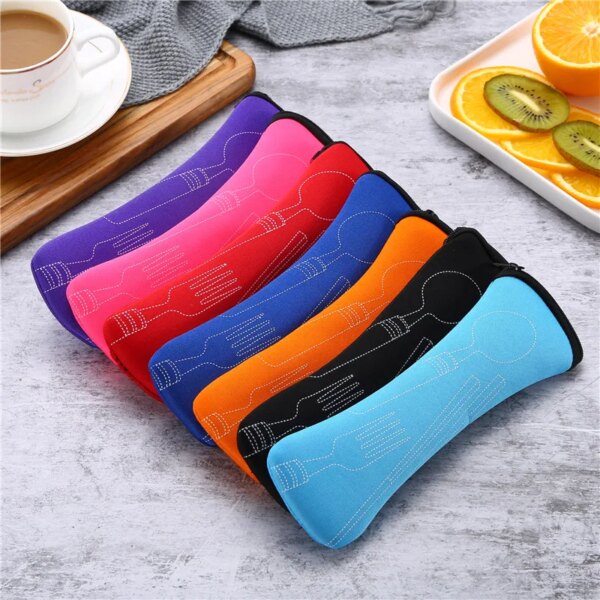 Portable Tableware Bag Pillow Shape Cutlery Storage Bag for Work Convenience Meal and Travel Knife and Fork Bag