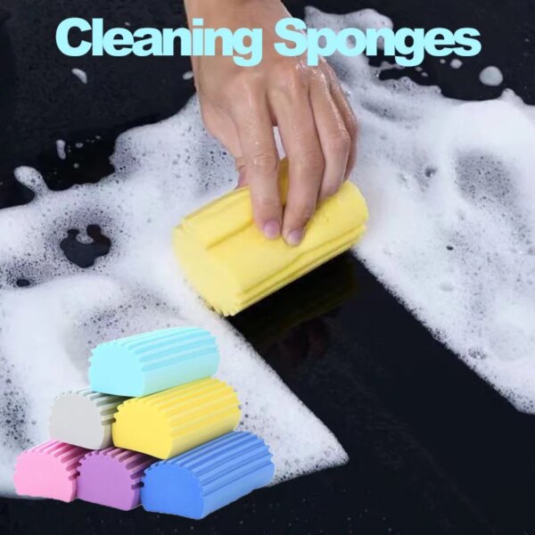 Sponge Duster for Cleaning Blinds Glass Magical Dust Kitchen Cleaning Household Dish Sponge Brush Damp Useful Things for Kitchen