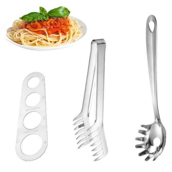 Stainless Steel Noodle Fish Spaghetti Spoon Kitchen Gadgets Comb Clip Spaghetti Colander Pasta Accessories Cooking Tools