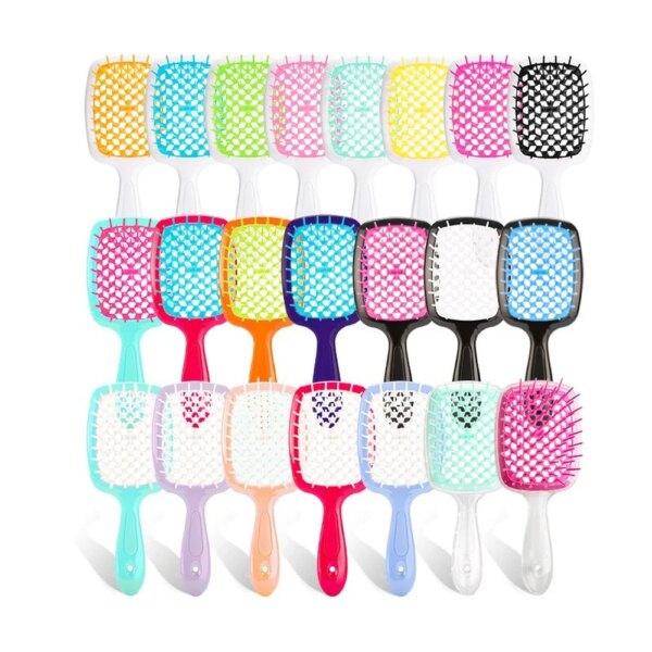 Tangled Hair Comb Detangling Hair Brush Massage Combs Hollow Out Wet Curly Hair Brushes Barber Comb Salon Hair Styling Tools