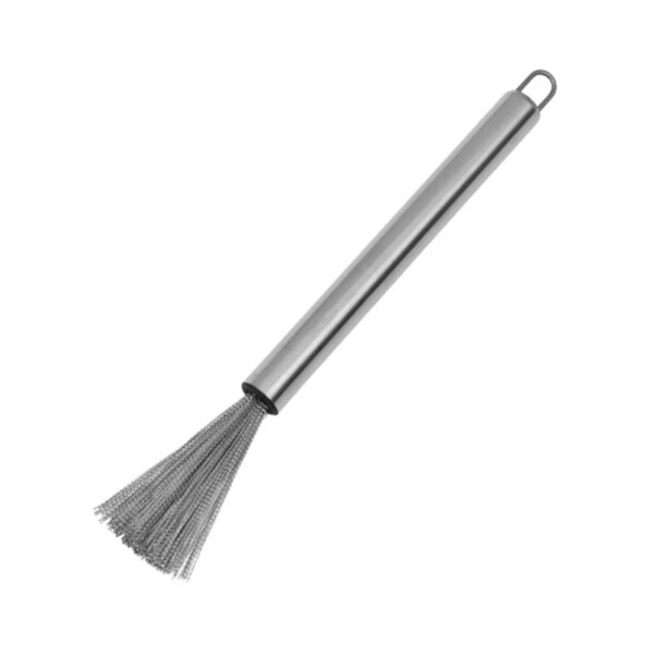 Wire Brush Stainless Steel Cleaning Brushes Cast Iron Scrubber for Pots Efficient Dish Scraper with Long Handle Grip G6KA