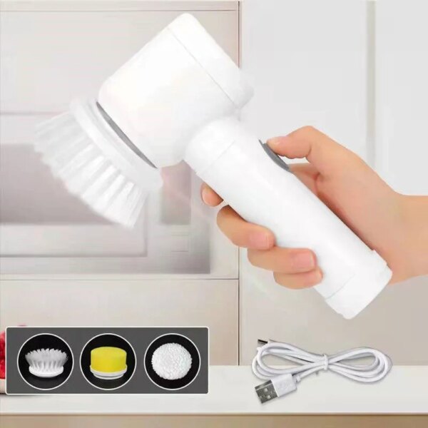 Wireless Electric Cleaning Brush USB Housework Kitchen Dishwashing Brush Bathtub Tile Professional Cleaning Brush Labor Saving