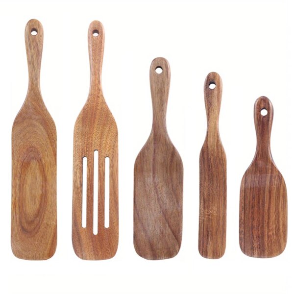 Wooden long handled spatula Kitchenware Pastry Cooking Tools Multifunction kitchen Utensils Wooden Sauce Spatula Scraper